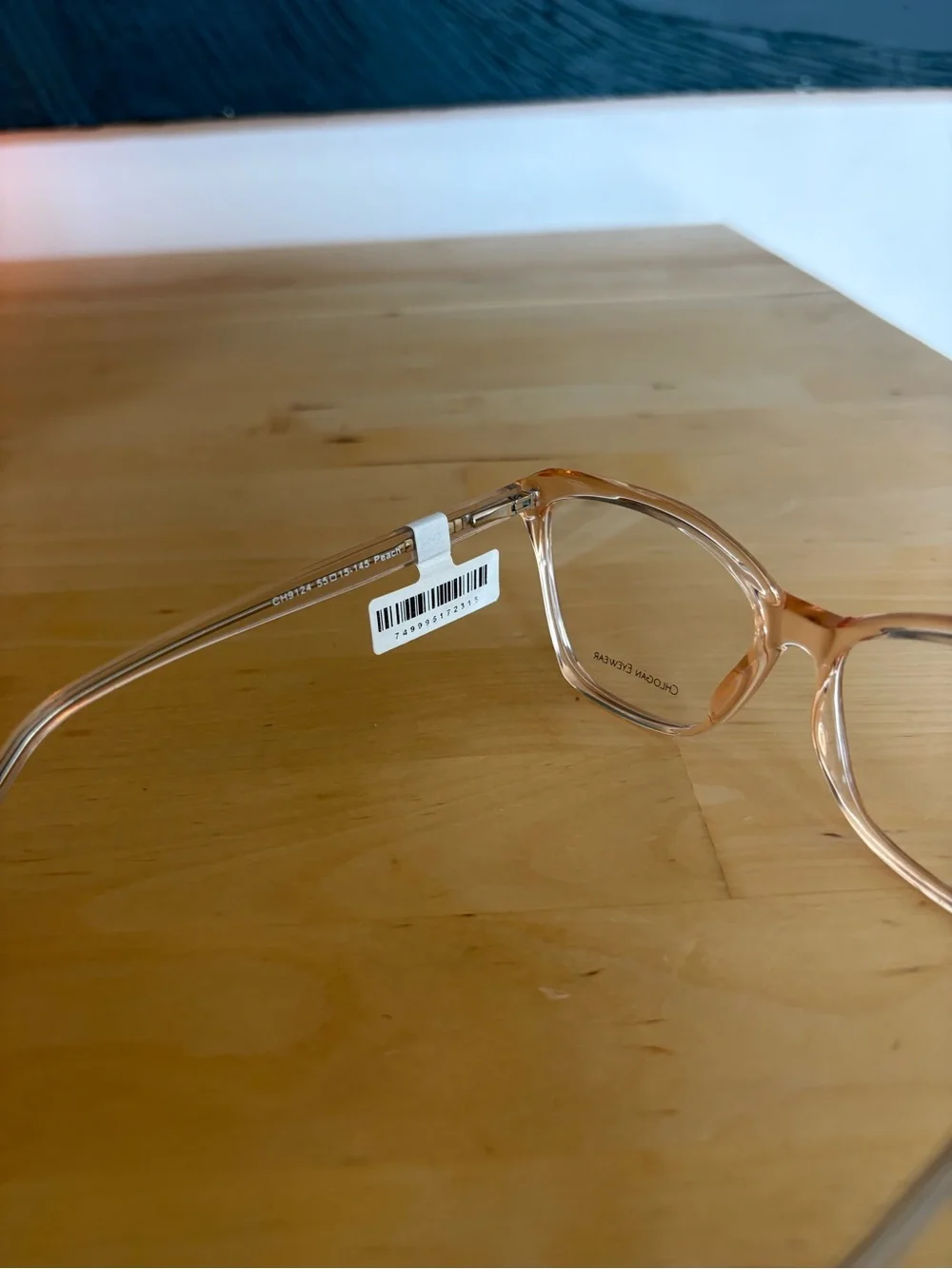 Chlogan Eyewear Oval Cat Eye Orange Peach 9124 55-15-145 NWT
